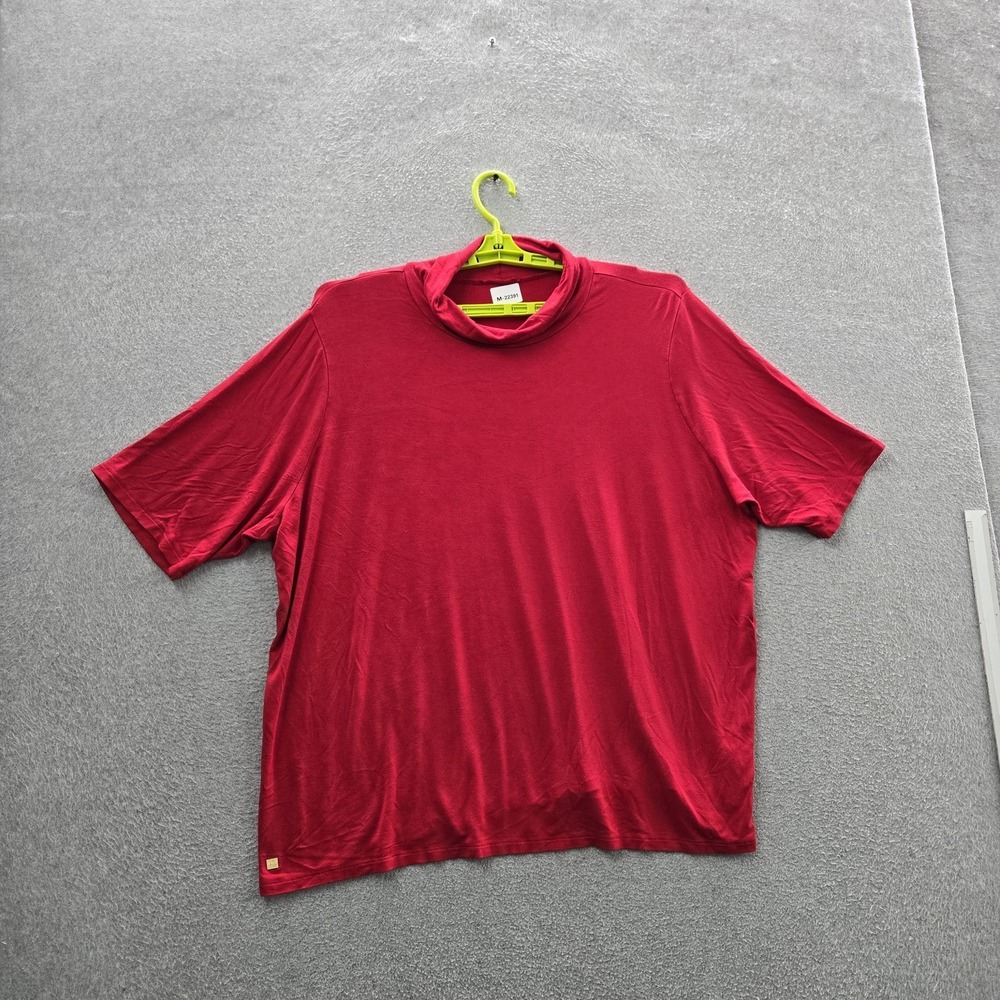 Lauren Ralph Women Shirt‎ 3X Red Logo Turtleneck Pullover